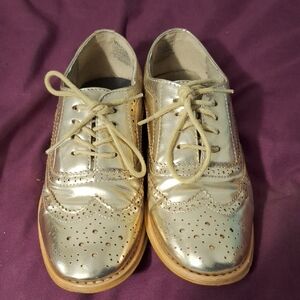 Metallic Gold Oxfords